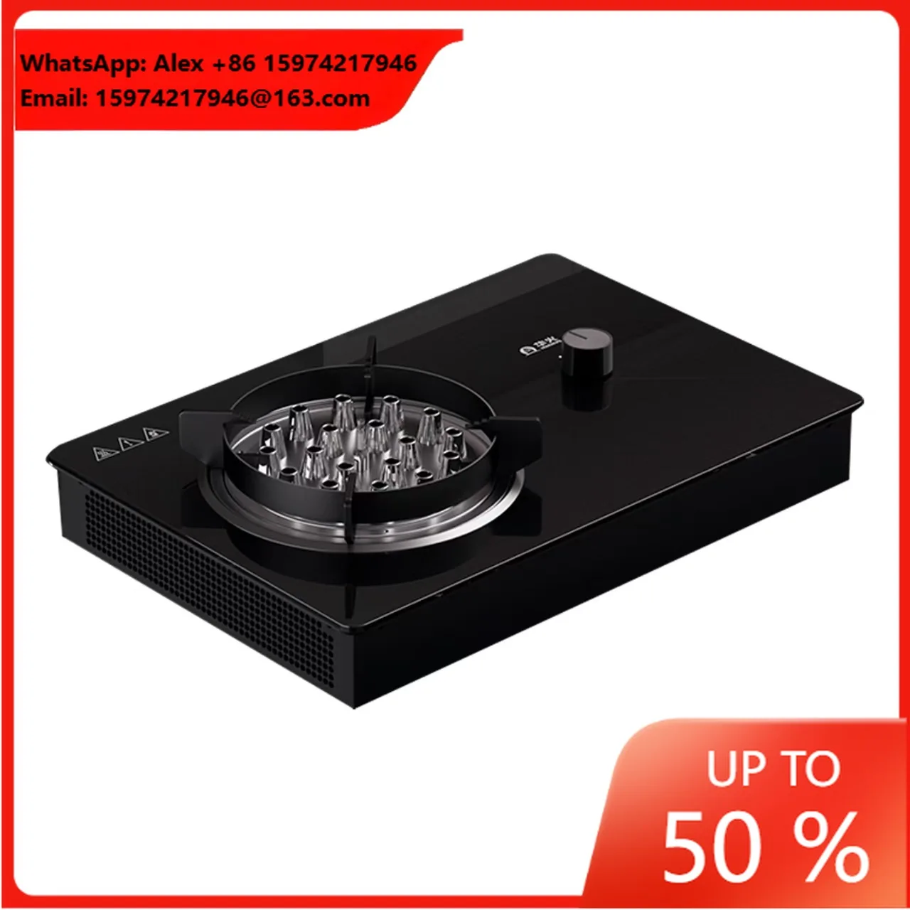 Plasma Electric Ignition Stove With Glass Surface Portable Built-in/Free-Standing Cooktop 1300 Open Fire 3000W No Gas Needed