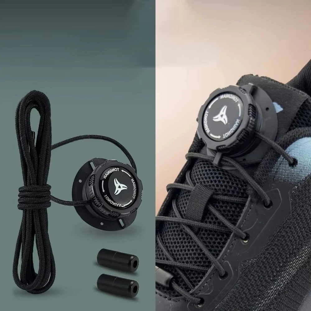 Upgraded Lazy No Tie Shoelaces, Thick Rope Swivel Buckle Automatic Shoelaces for Adults & Kids Sneakers