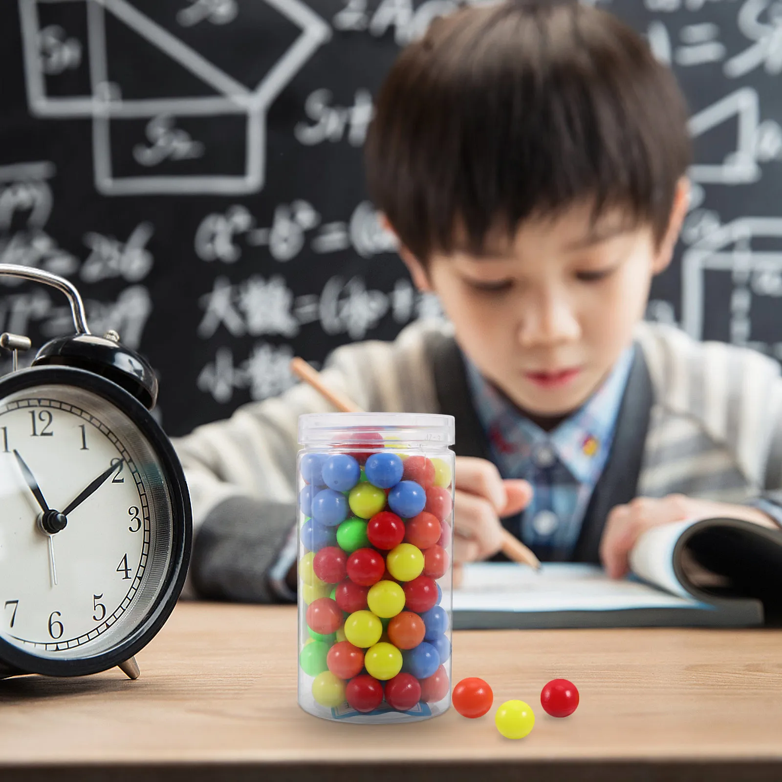 

100 шт. мини-шариков для счета, однотонные разноцветные пластиковые шарики для практических занятий по математике, счета, сортировки и задач на вероятность