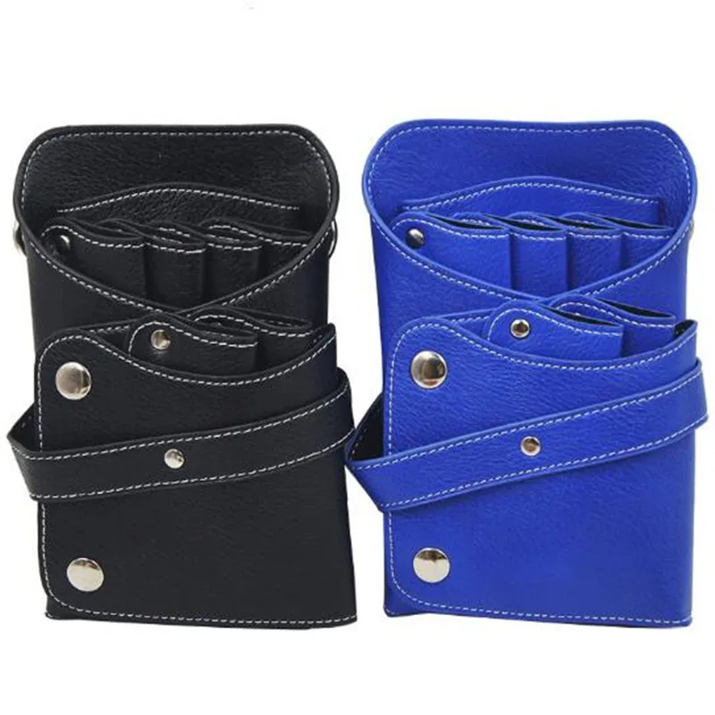 Hair Scissor Bag Clips Comb Case Hairdressing Barber Hair Scissor Holster Pouch Holder Tool Salon Waist Pack Belt PU Leather Bag