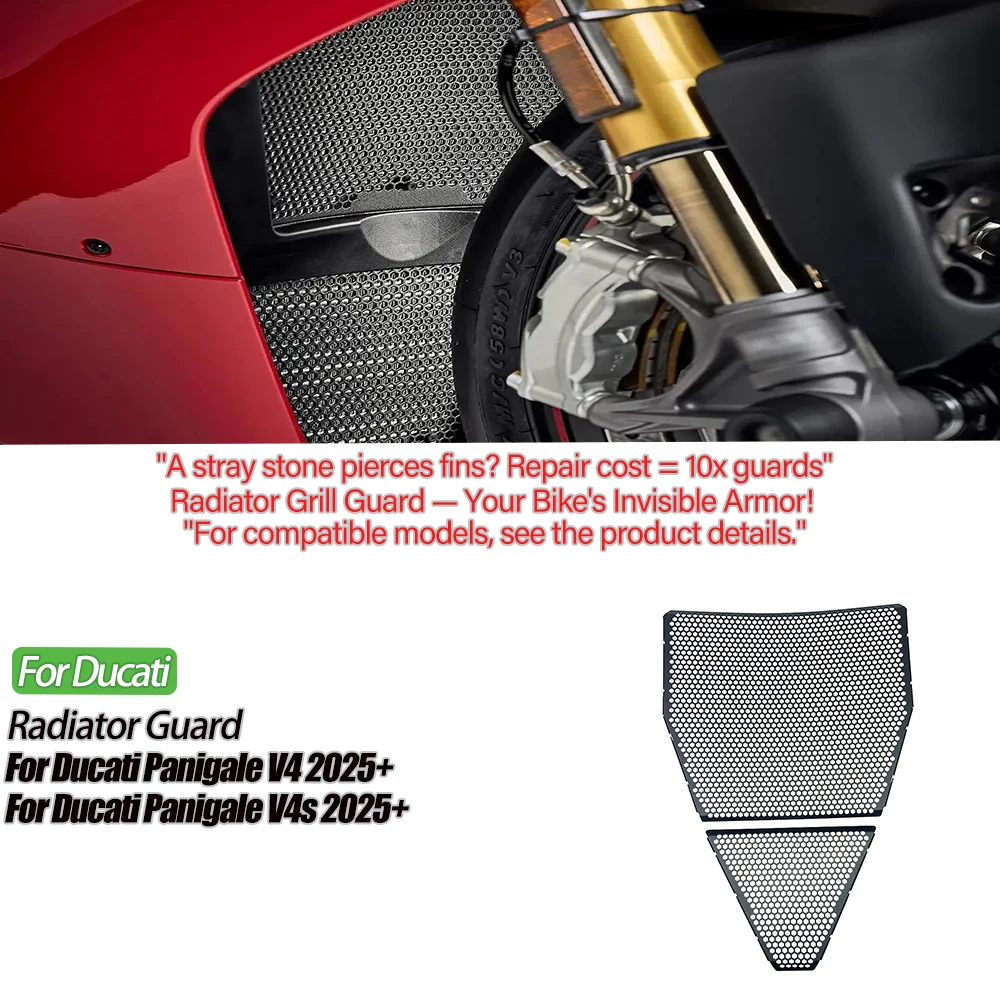 

For Ducati Panigale V4 S/V4s (2025+) Radiator Guard Set Motorcycle Accessory Radiator Grill Guard Cover Protector CNC Aluminum