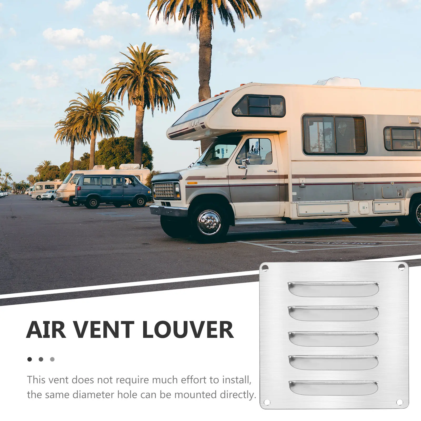 

Морская вентиляционная решетка из нержавеющей стали с жалюзи, встраиваемая, для яхт, автодомов, лодок, сменная деталь