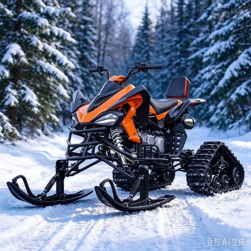 Electric Snowmobile Adult Winter Sports Snow Racing Sled Ski Board Off-Road Beach Vehicle Snow Park Amusement Equipment