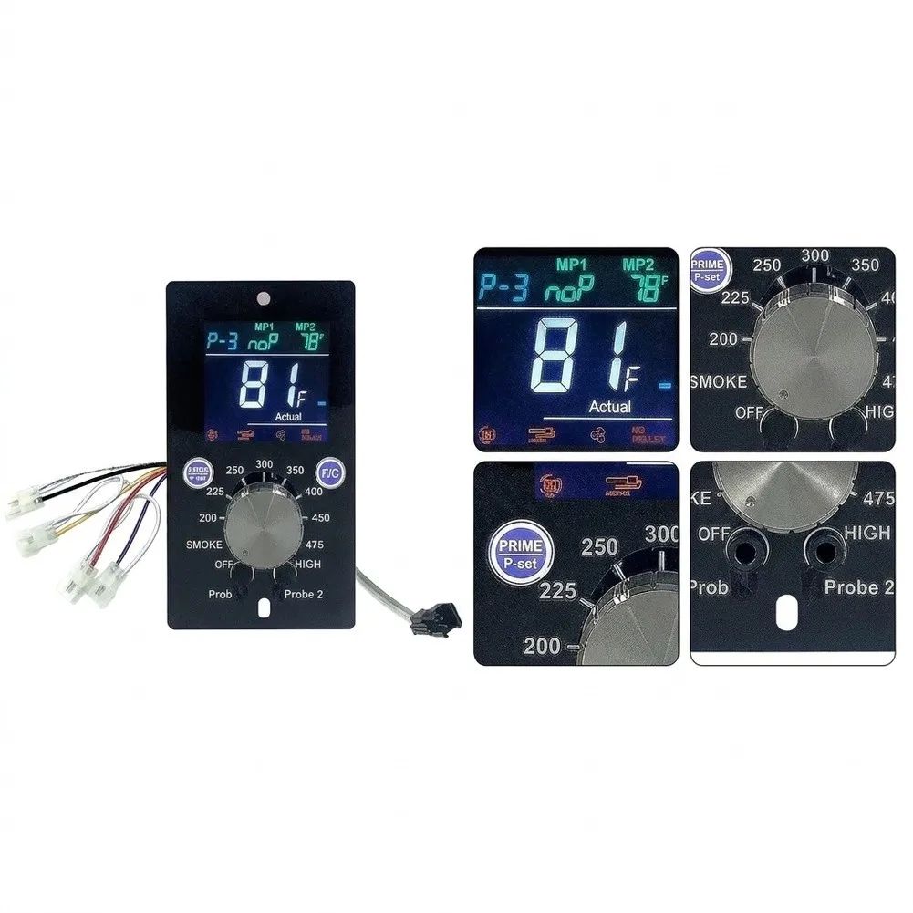 PID Temperature Controller For Traeger And For Z Grill With Visual Auditory Alerts For Ignition Auger Fan Fault Conditions