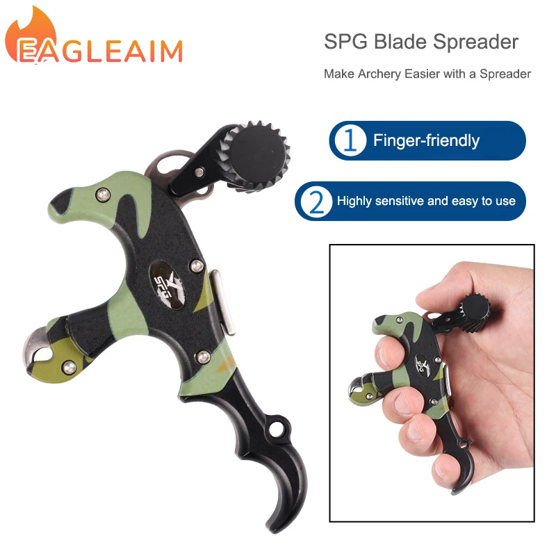 

SPG Devil's Blade Spreader Alloy Material Three-finger Four-finger Dual-purpose Composite Bow Archery Grip Pulley Bow Shooting