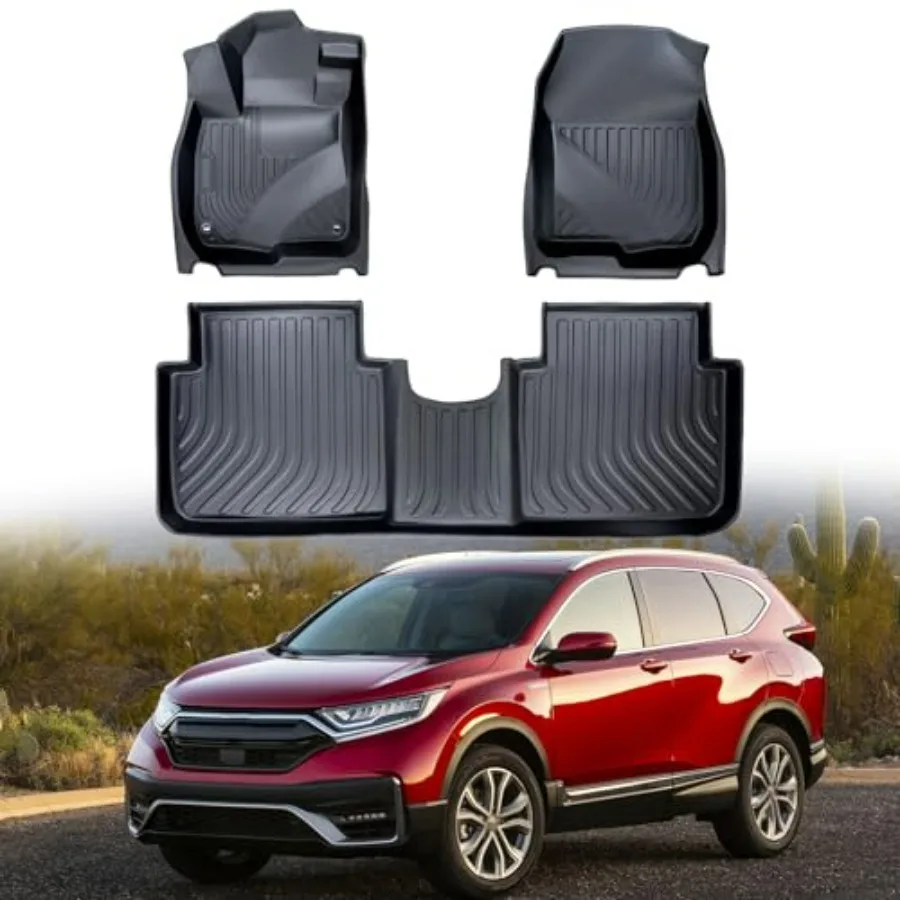 

Совместимые с Honda CR-V коврики для пола 2017-2022, изготовленные на заказ из TPE, водонепроницаемые, комплект из 3 штук, противоскользящие, прочные, подходят для CR-V.