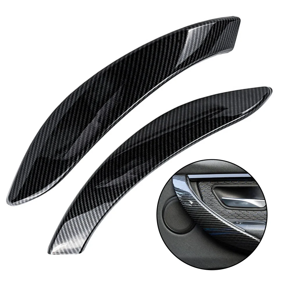 2PCS ABS Interior Door Handle Cover with Carbon Fiber Finish for BMW 3 and 4 Series Including For M3 For F30 F80 F32 F82