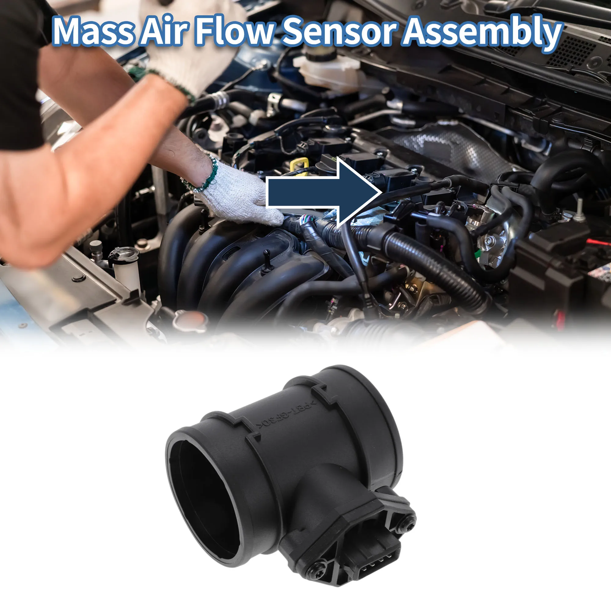 

UXCELL Mass Air Flow Sensor Assembly No.836572 for Opel Vectra C 02-08 Plastic Metal