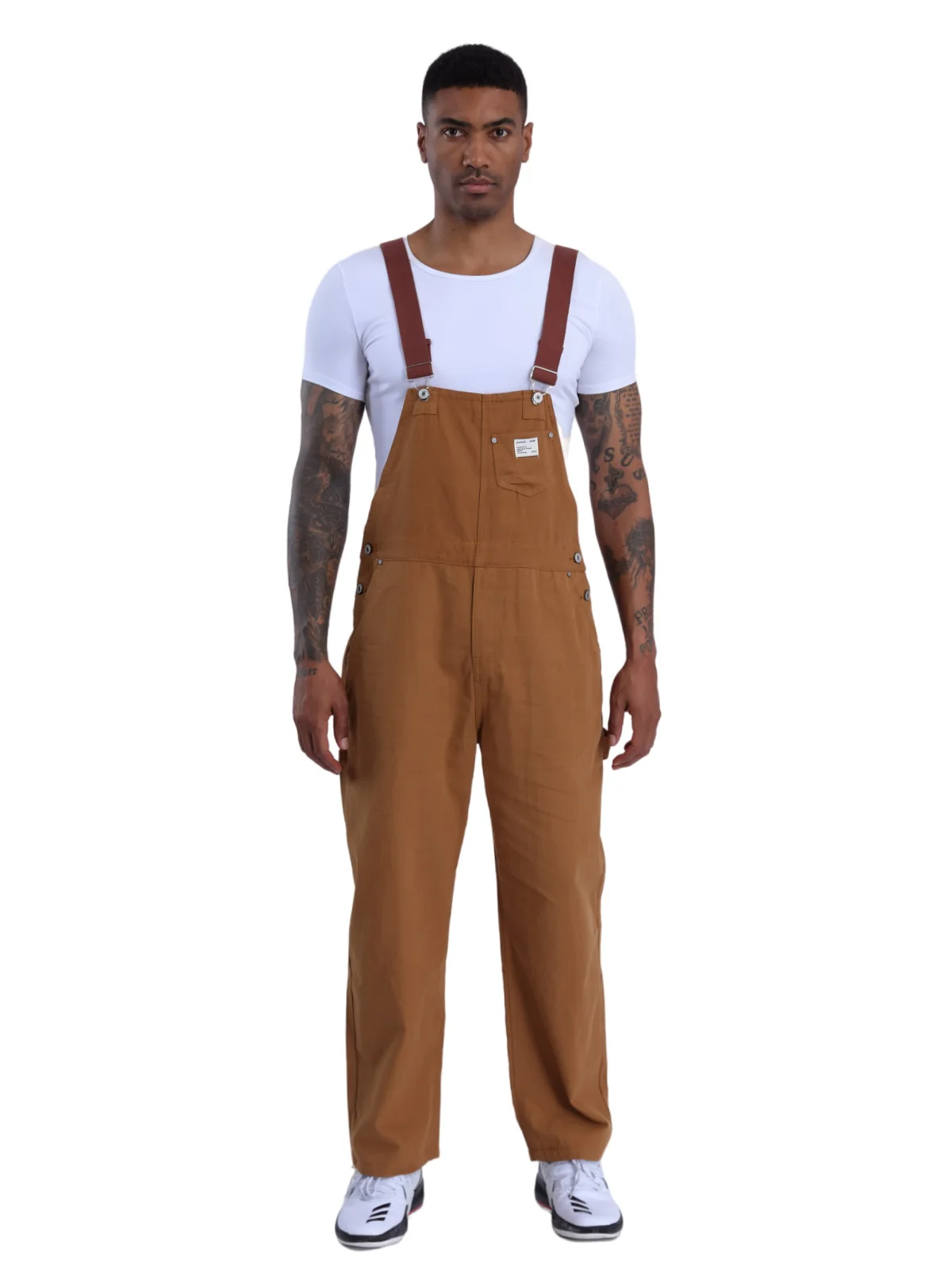 リバースクラフトマン レトロ マルチポケット 純綿キャンバス ストレートレッグ カーゴパンツ オーバーオール ルーズ カップル カジュアルパンツ