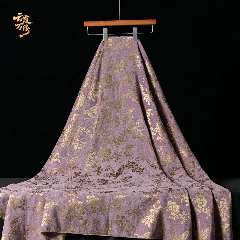 Light luxury gold thread jacquard fabric dress and cheongsam clothing design