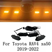 4 Uds. Luces LED de marcha de rejilla delantera para coche RAV4 para Toyota 2019 2020 2021 2022 2023 2024 luz de rejilla ámbar impermeable 12V 24V