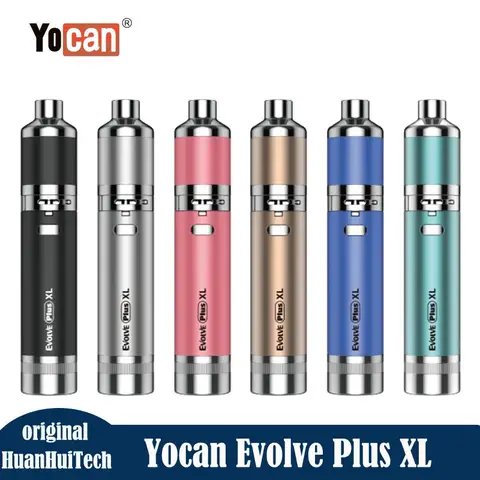 Original Yocan Evolve Plus XL kit Magnetic Connection Quartz Coil 1400mAh Battery Adjustable Airflow With Hanging Ring Vape Pen