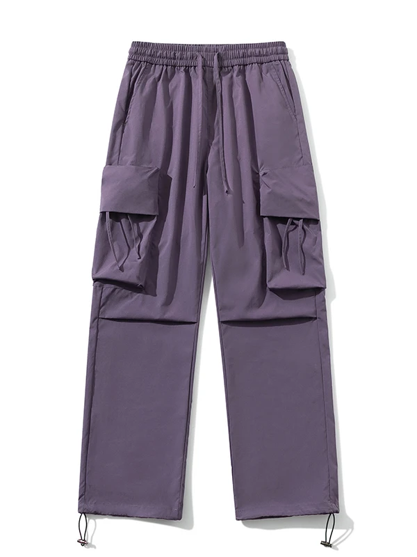 

Мужские повседневные брюки в стиле ретро, американские, быстросохнущие, свободного кроя, широкие штанины, тонкие, прямые, длинные, рабочие, летние, из полиэфирного волокна