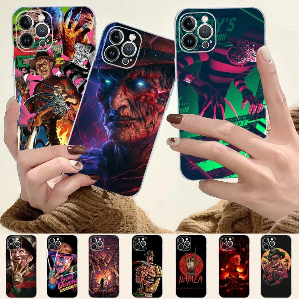 Чехол для телефона Film K-Krueger F-Freddy для iPhone 15, 11, 12, 13, 14, Mini Pro Max XR X XS, прозрачный чехол из ТПУ для 8, 7, 6 Plus SE 2020
