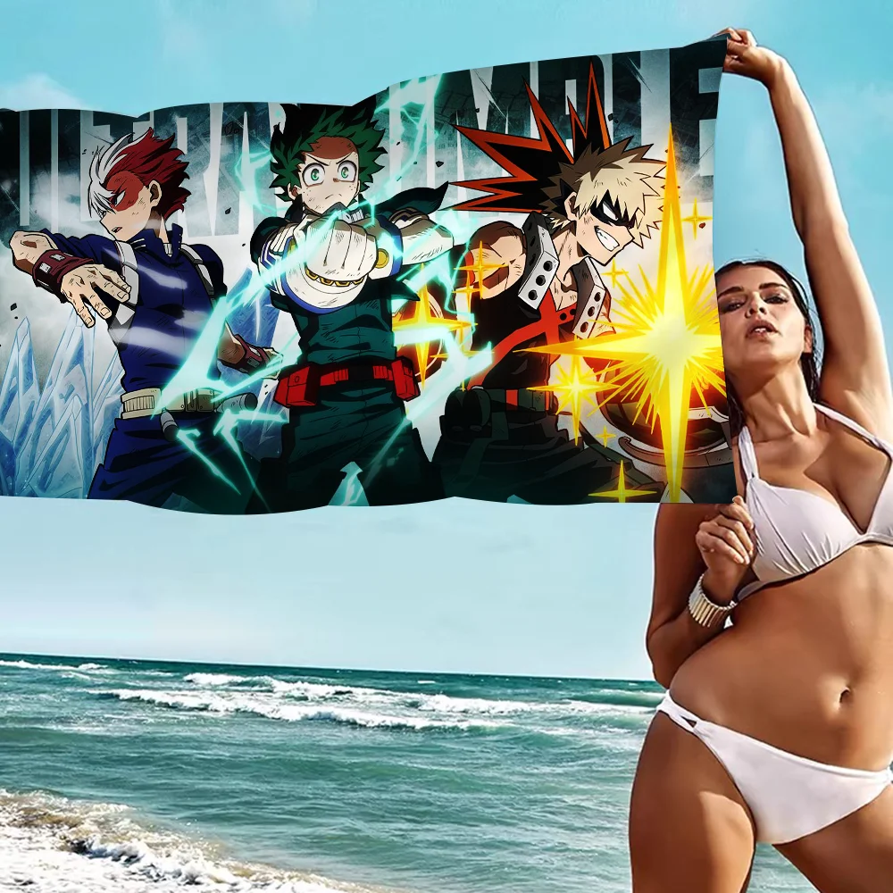 M-My Hero A-Academia Cartoon Beach Towel Cute Kawaii Room Decor Bath Girls Children Hand Towels For Bathroom Shower
