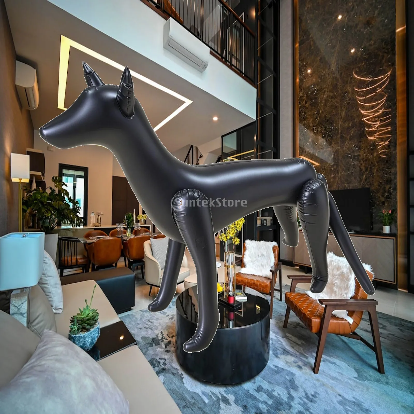 Lifelike Inflatable Dog Mannequin Large PVC Display Pet Model Figure for Visual Merchandising and Boutique Window