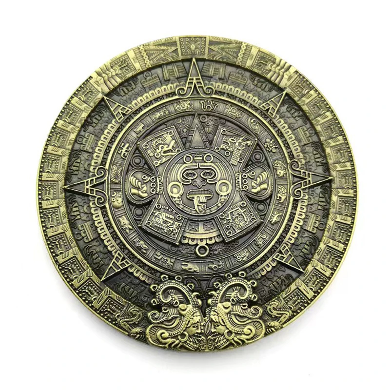 Calendrier Antique mexicain aztèque maya, pièce de défi de Culture de prophétie artistique, Collections porte-bonheur et cadeaux pour adultes, enfants et adolescents