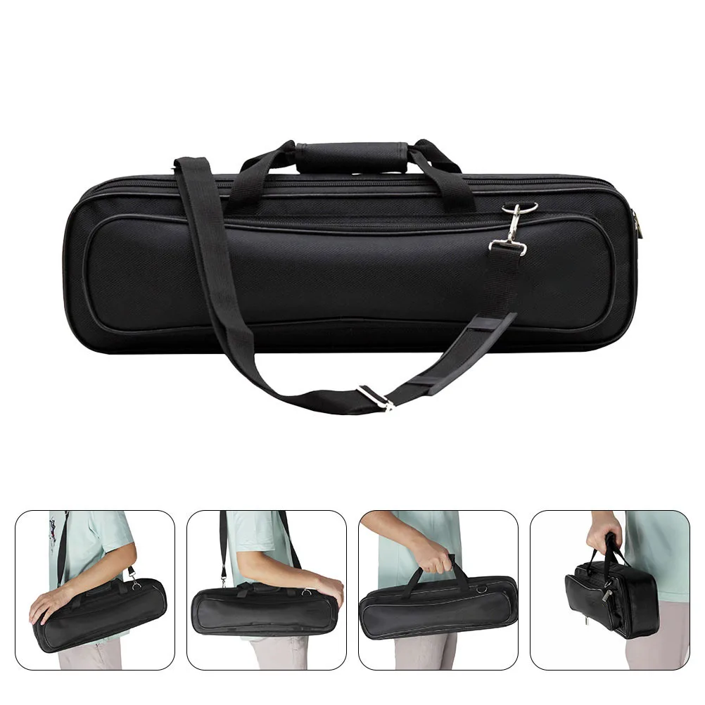 

Oxford Cloth Portable Flute Storage Bag Thickened Padding Hand Shoulder Carry Music Instrument Container Flute Carrying Case