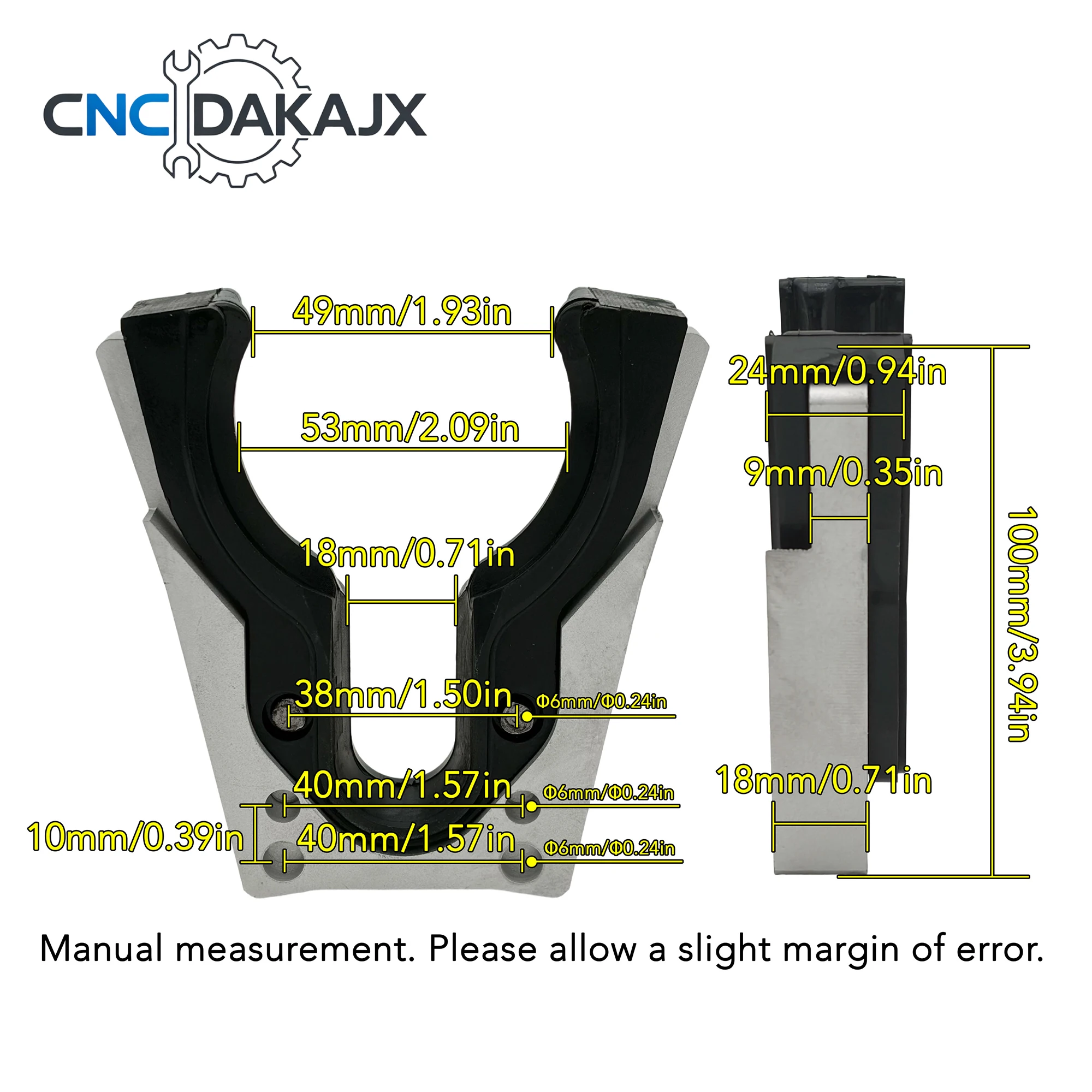 HSK63F Auto Tool Changer Clamp Claw Inner Plastic Aluminum Frame For ATC Tool Magazine CNC Milling Machining Center