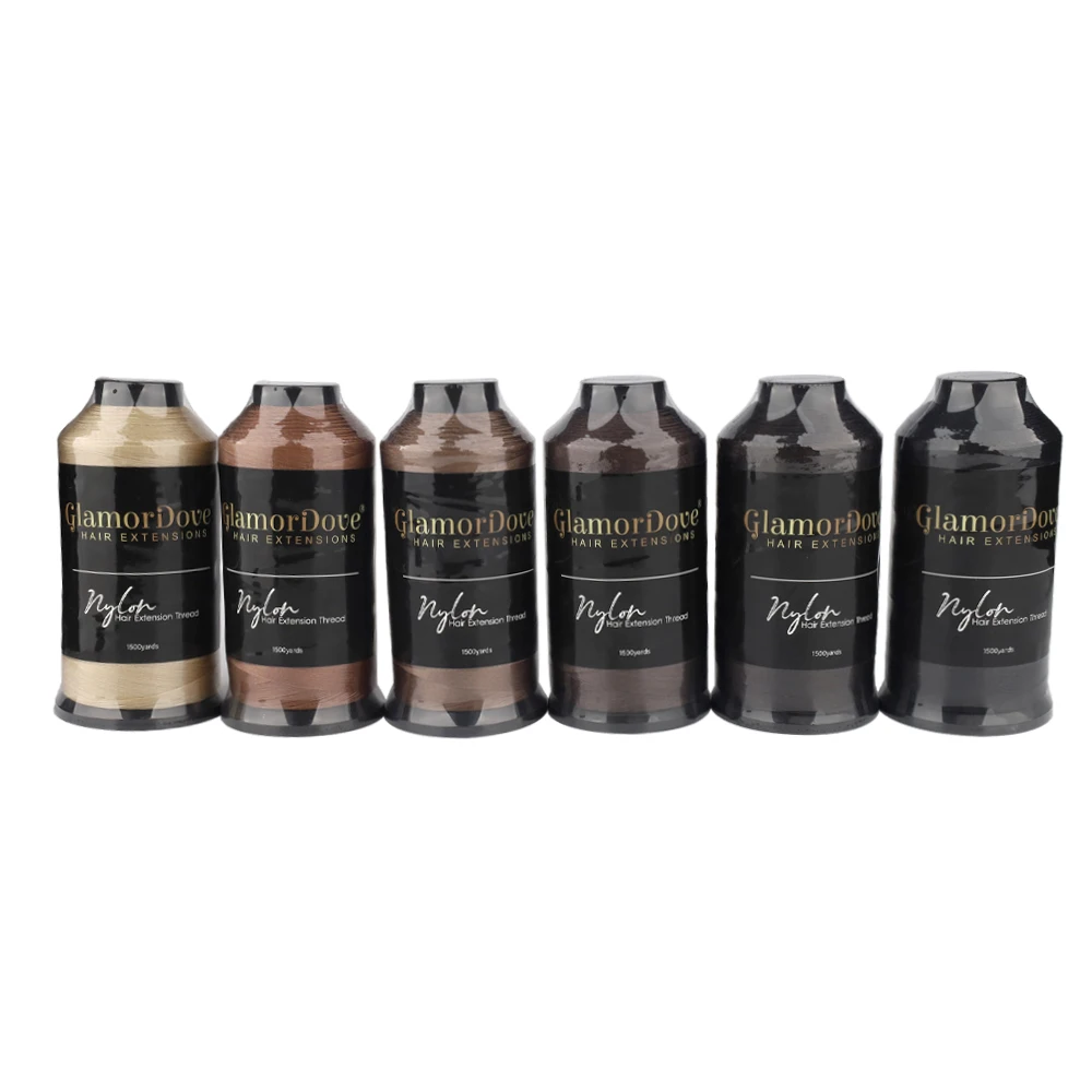 GlamorDove Weft Hair Extension Sewing Thread – Strong Nylon Bonded Thread for Hand-Tied or Machine Weft Installation - Image 3