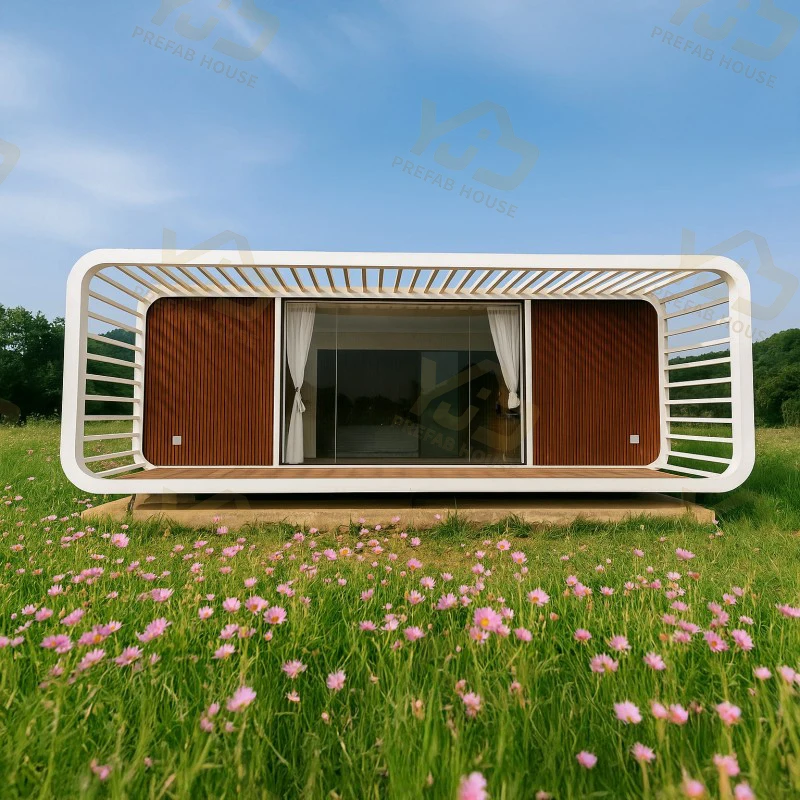 Modular Mobile Small Steel House Expandable Container Prefabricated Pod Hotel Container Cabin Space Capsule Cabin Design