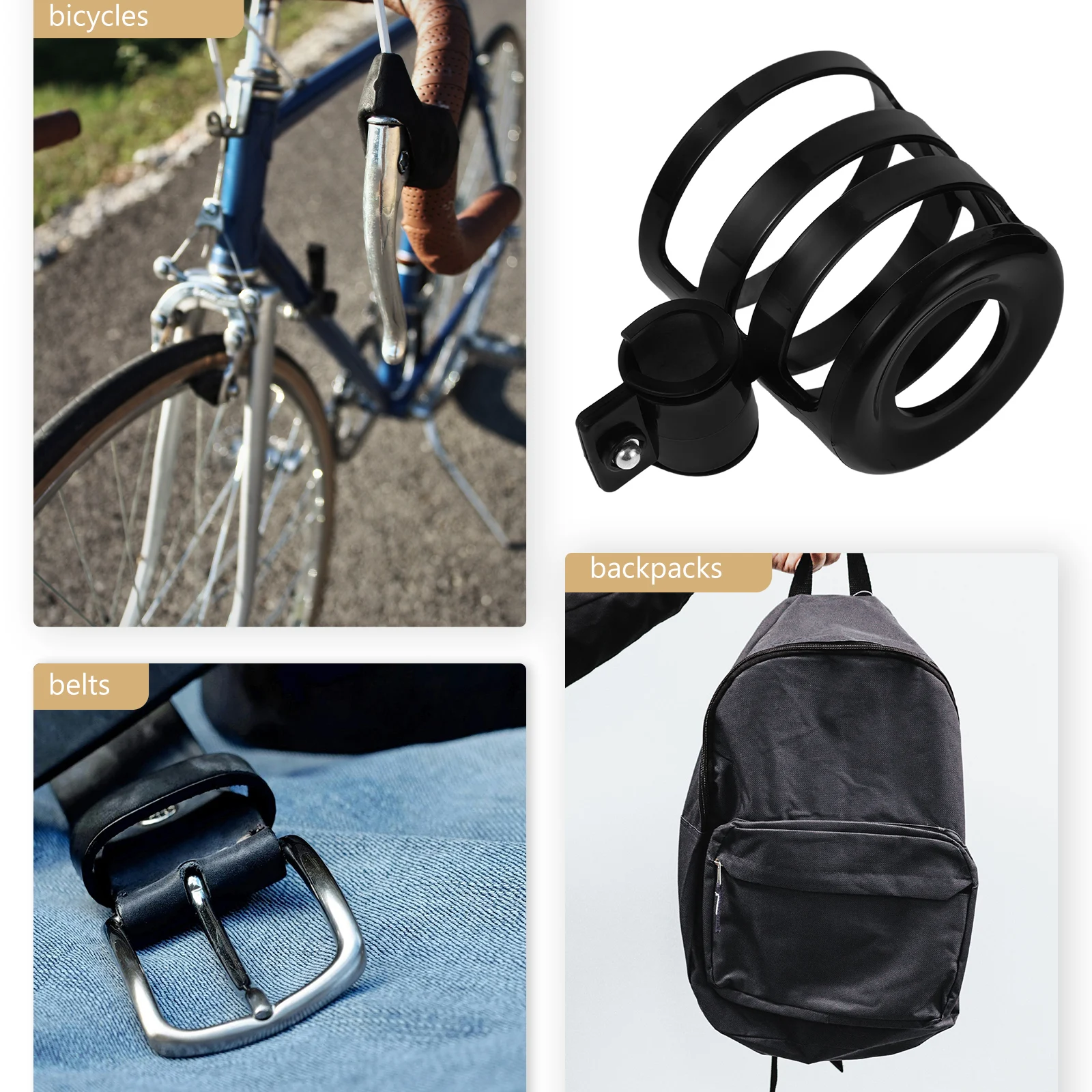 

1pcs Bicycle Water Bottle Holder Black Lightweight Durable Plastic Metal Easy Install Stable Firm Riding Accessories Storage
