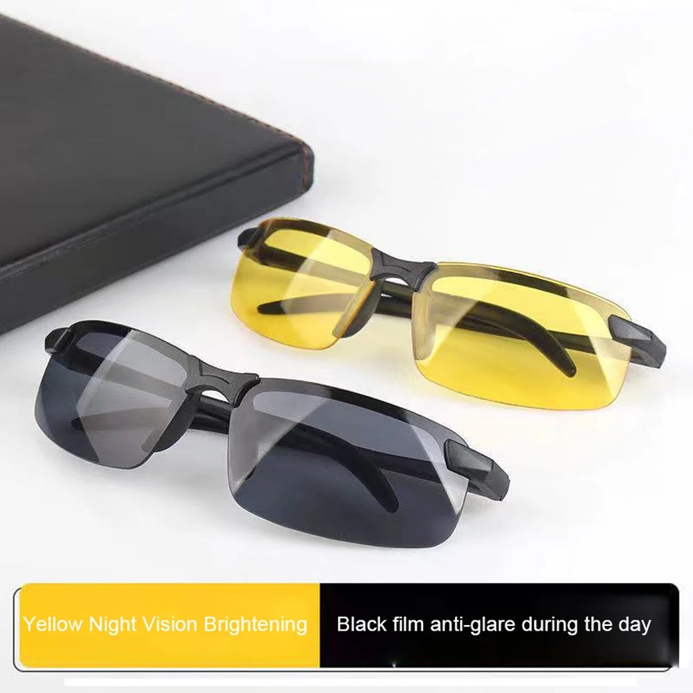 Night Vision Glasses PC Frame Polarized Sunglasses Men Outdoor Sport Sun Glasses Day Night Vision Driver Night Glasses Goggles