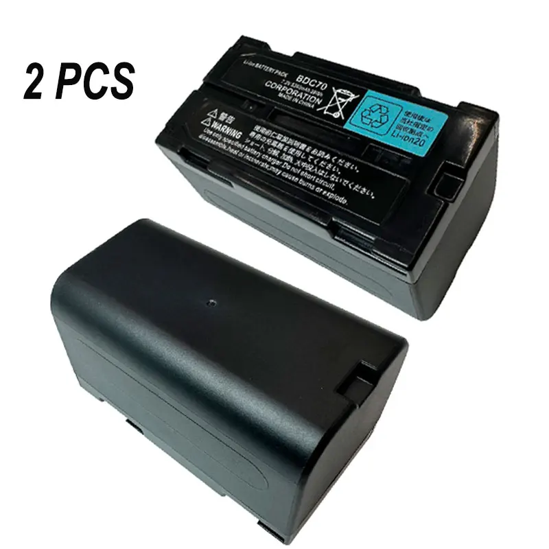 2PCS BDC70 Li-ion Battery For Top-con Total Station ES CX For Sokkia FX Set x Series Surveying Tools 7.2V 5240mAh