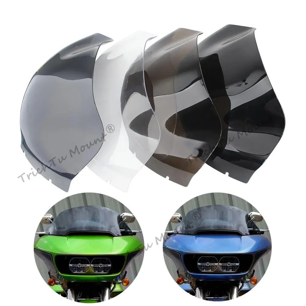 

Motorcycle 13" Windshield Fairing Cycle Wave Wind Deflector Windscreen For Harley Road Glide CVO Special Ultra FLTRT 2015-2024