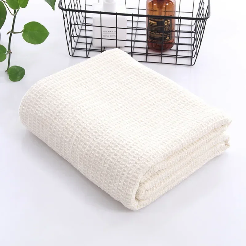 105x150CM Adult Waffle Bath Towel Body Towel Lady\'s Blanket 100% Cotton Men\'s Extra Large Beach Towel Free Shipping High Quality