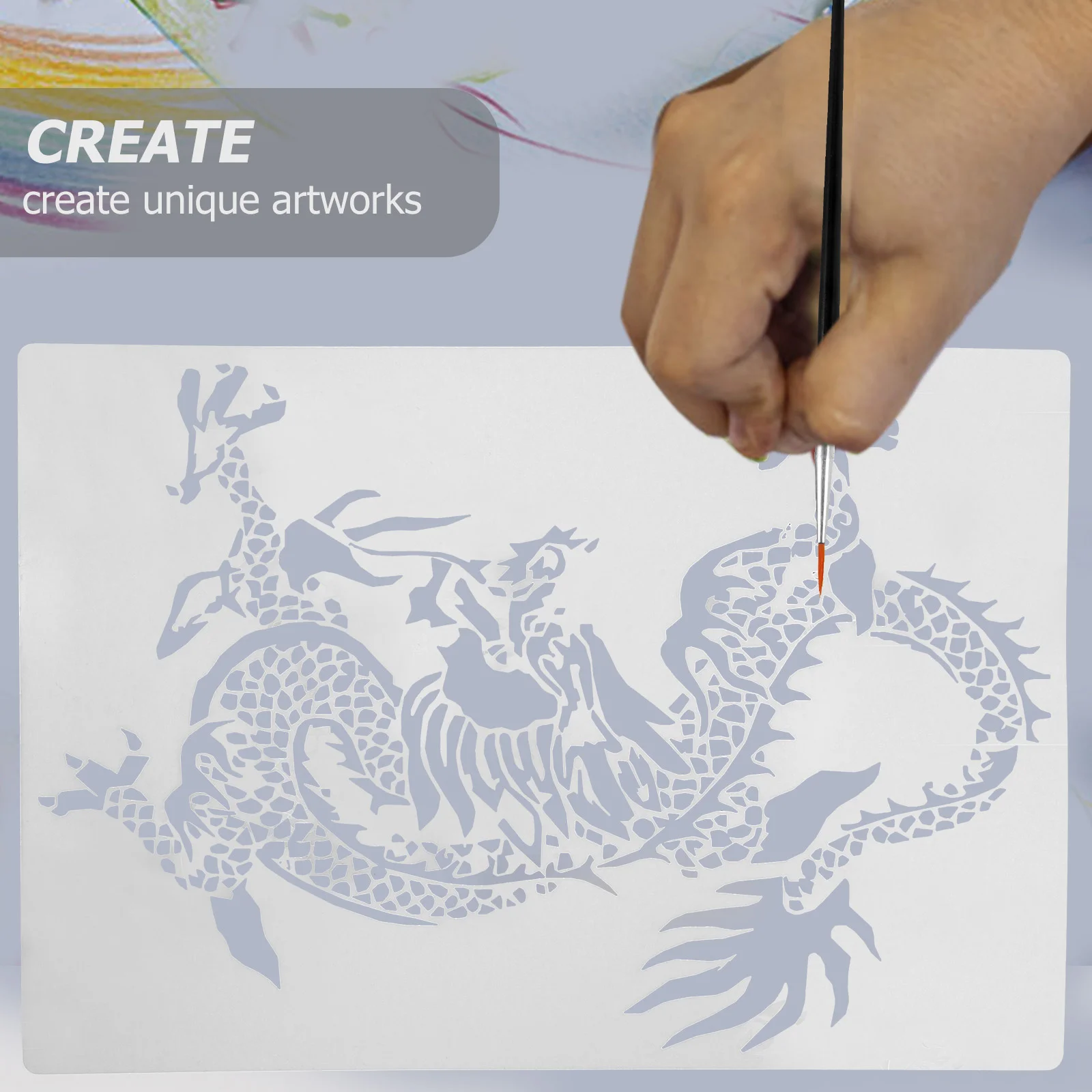 2 шт., трафареты для рисования дракона