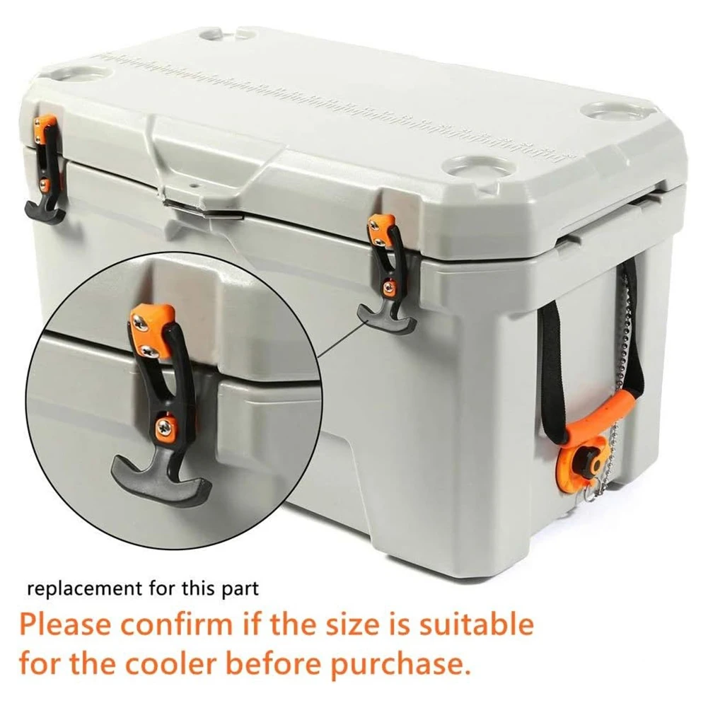 QA88X T-Handle Latches Rubber Draw Latches Toolbox Cooler Replacement 110mm Toolbox Lid Latches Boat Hatch Latches 2pcs
