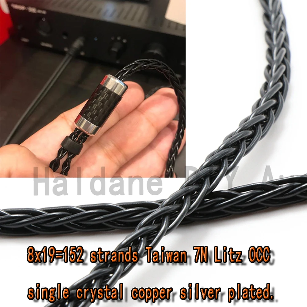 Haldane HIFI SilverComet Taiwan 7N Litz Earbud Upgrade Cable for Sennheiser IE300 IE900 Headphones Earphone