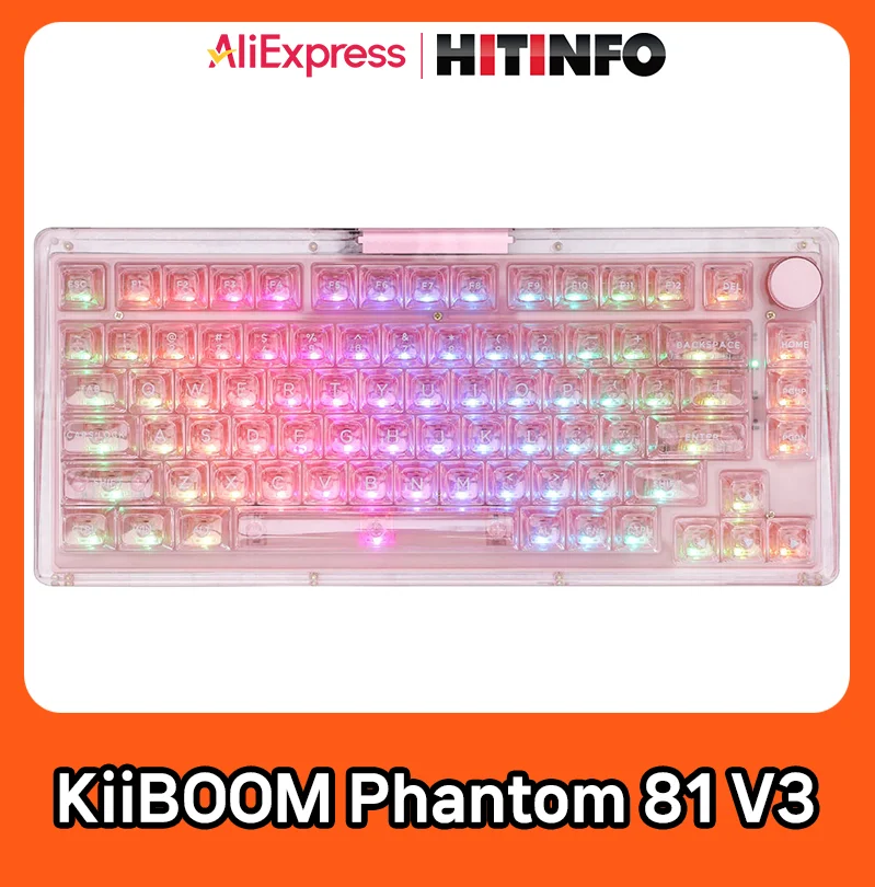 KiiBOOM Phantom 81 V3 유무선 기계식 (핑크)