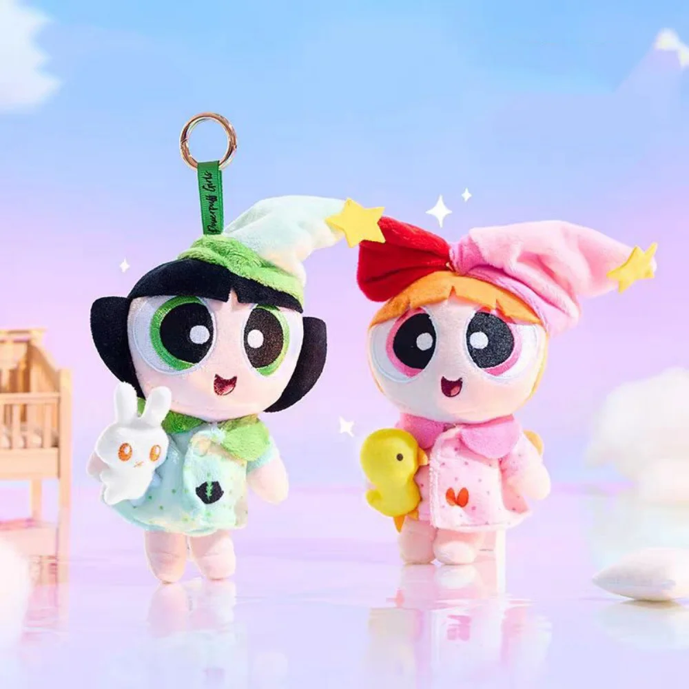 Genuíno anime o powerpuff meninas boneca de pelúcia kawaii dos desenhos animados flor bolhas buttercup pijama série bonecas brinquedos presentes natal