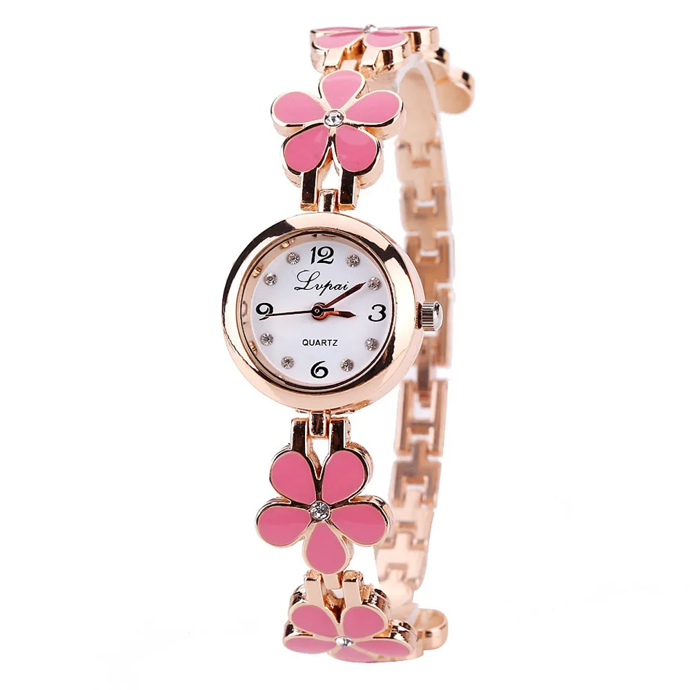 Reloj de acero inoxidable con diamantes de imitación para mujer, pulsera femenina de lujo con flores, reloj pequeño a la moda, 2022