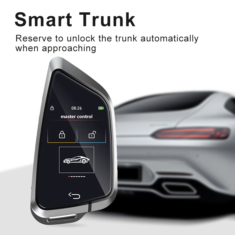 Keyless Entry Push Start Stop Auto Lock Key LCD Touch Screen Smart Remote Car Key