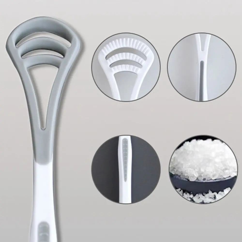 Reusable Remove Bad Breath Oral Cleaning Oral Hygiene Tools Tongue Scraper Tongue Brush Tongue Cleaner Toothbrush