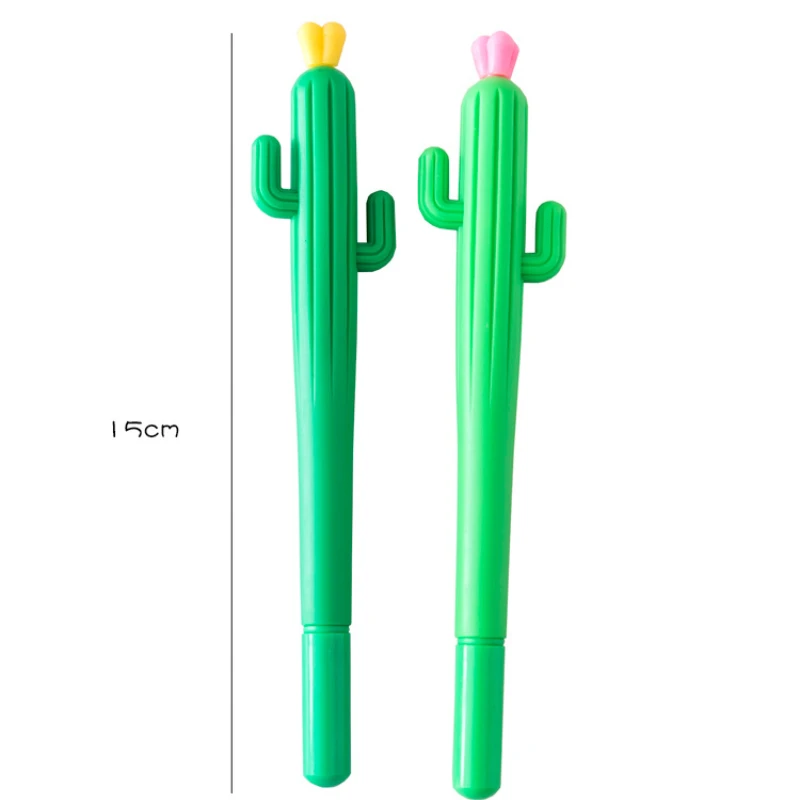 100 Pcs Creative Flowering Cactus Gel Pens Black Ink Student Stationery Kawaii Accessories and Kawaii School Supplies Boys Girls