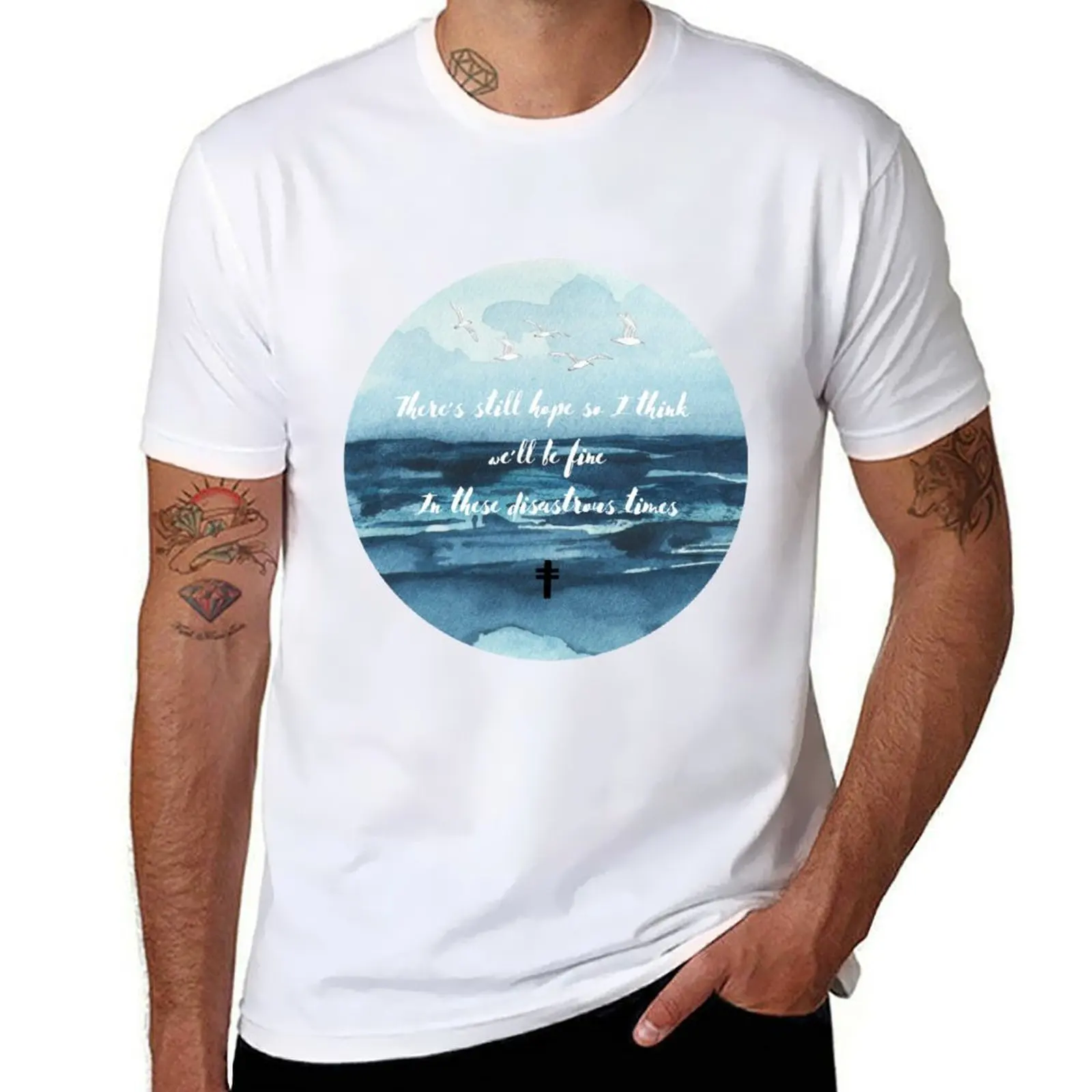 

Frightened Rabbit The Oil Slick ocean T-Shirt graphic t shirts for man man t shirts for men casual T-Shirt