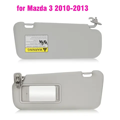 Sun Visor Left/ Right Passenger Side for Mazda 3 2010 2011 2012 2013 Gray  Replaces  BBM2-69-320C-75