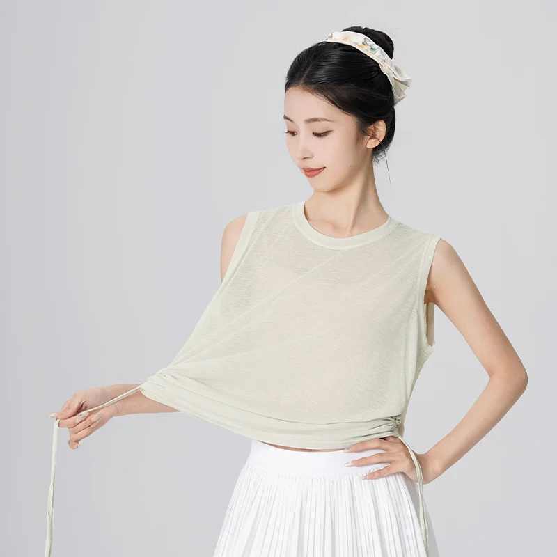 Woman Dance Tops Adult Sleeveless Ballet Training Tops Sports Vest Dance Basic Dance Halter Tops Camisole Tops