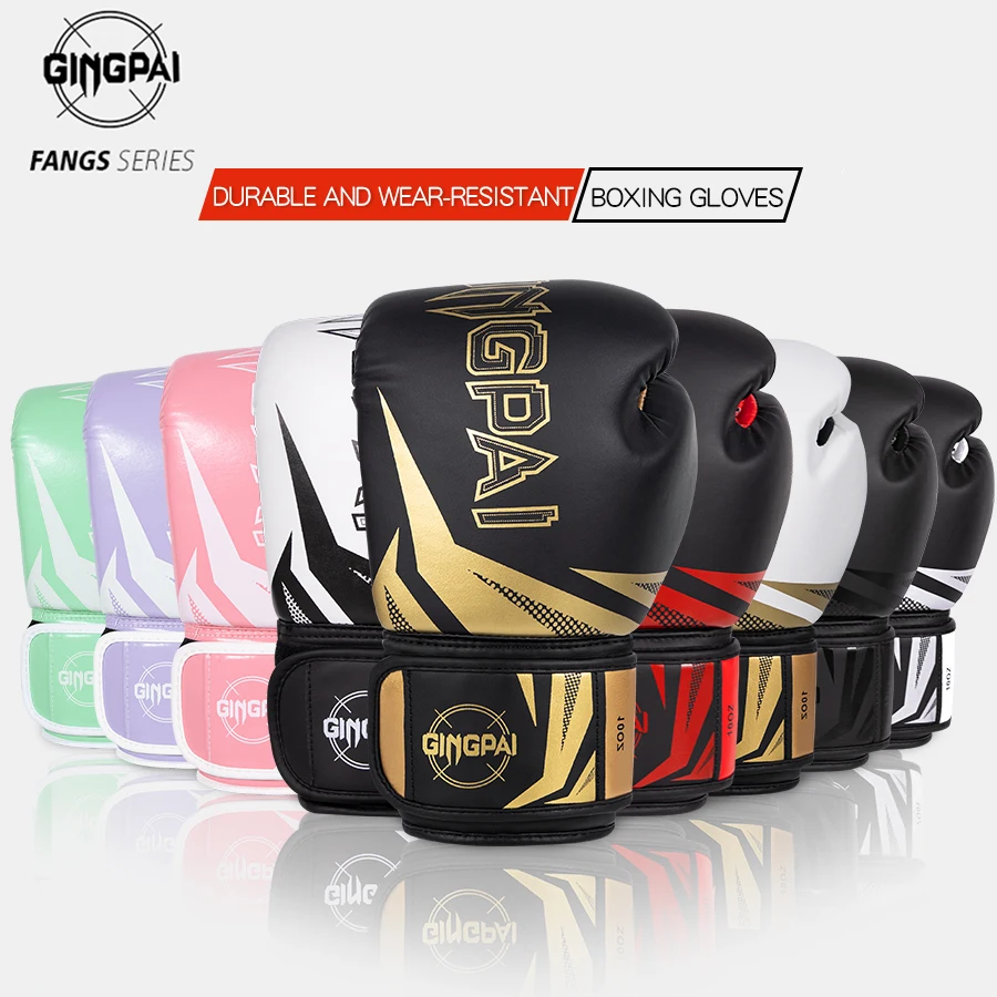 Women Men Boxing Gloves PU Foam Adult Kids Kick Kickboxing Training Boxing MMA Gloves Muay Thai Boxer Boxe De Luva Mitts Gloves