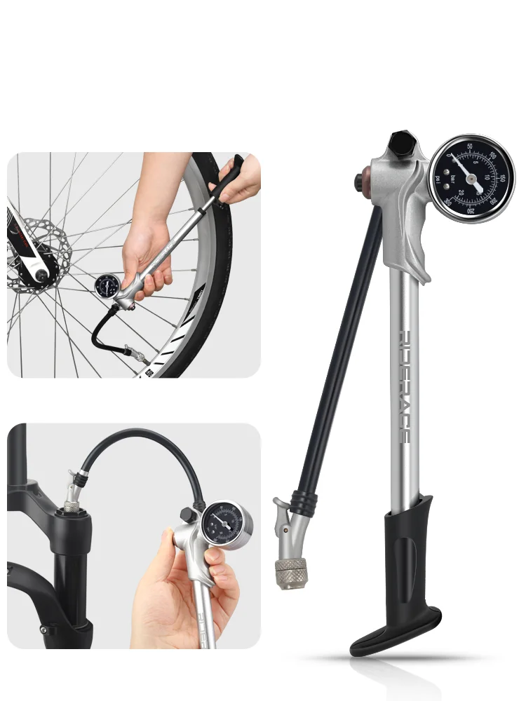 RIDERACE pompe à Air de vélo 300psi avec jauge haute pression Portable main pneu gonfleur d'air fourche de vélo pompe de Suspension arrière