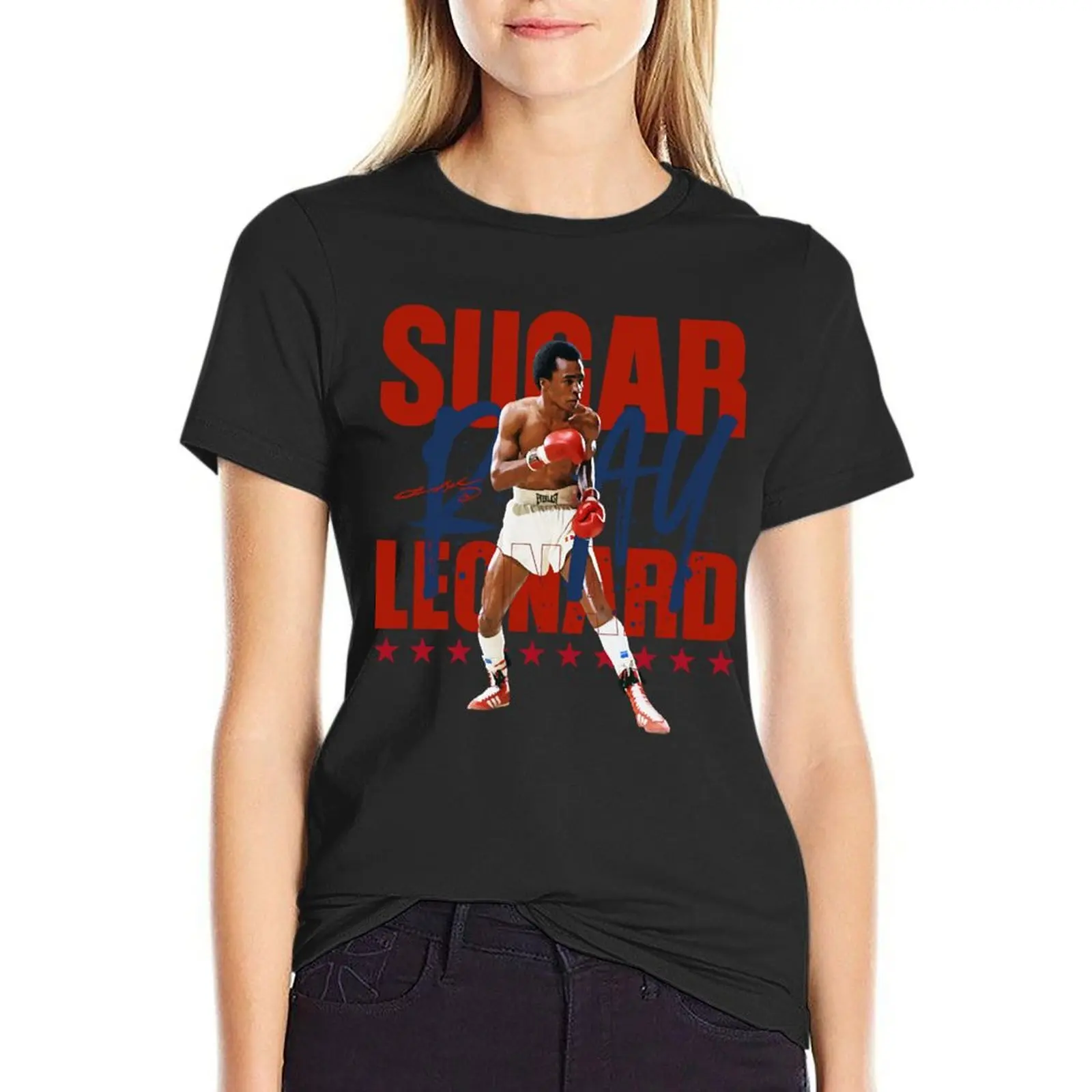 Sugar Ray Leonard T-Shirt vintage clothes tees luxury designer clothing Women