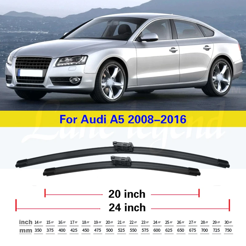 Car Wiper Blade For Audi A5 2008 - 2016 Windshield Rubber Front Window Wiper 24\