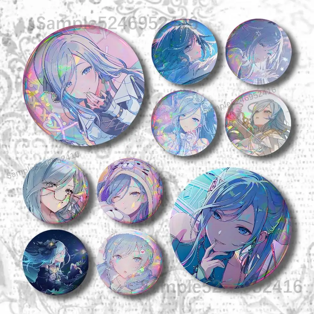 PJSK S-Shizuku P-Project Sekai: Значок-брошь с персонажем, креативное украшение для одежды, металлический подарок, значок для шляпы, нагрудный значок