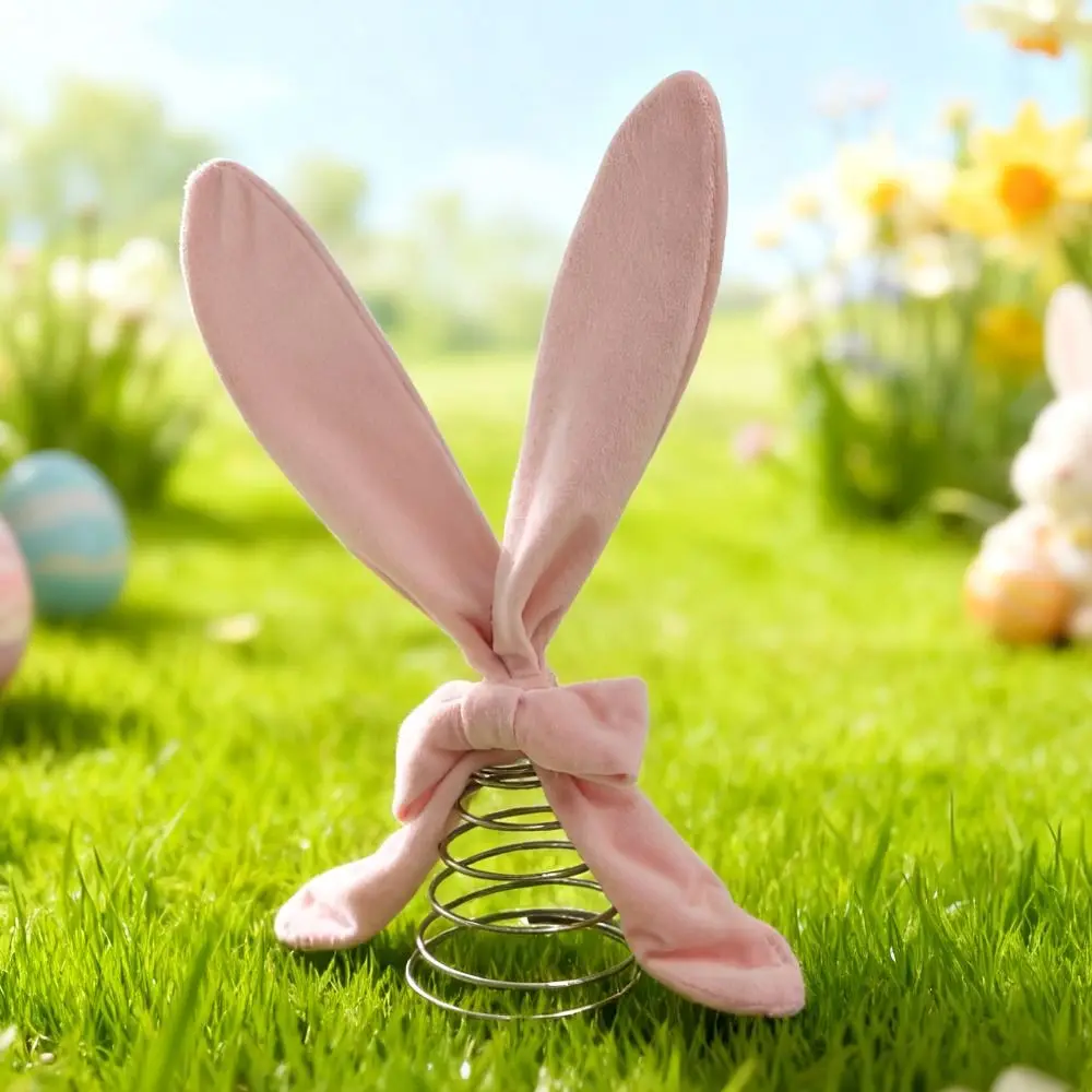 Nueva decoración de Pascua, adornos de árbol de conejo, patrón de oreja de conejo, Adorable adorno navideño, Color rosa, suministros para fiesta de Pascua para el hogar