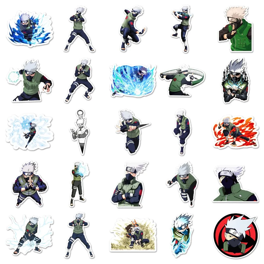 50pcs Anime Naruto Hatake Kakashi‌ Graffiti Stickers Suitcase Stationery Laptop Computer Guitar Cell Phone DIY Decorate Decals