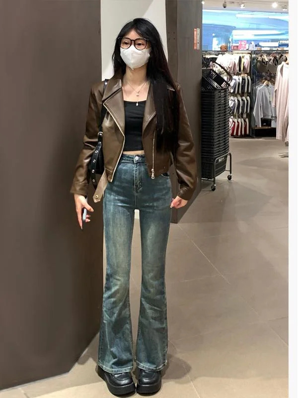 سترات راكبي الدراجات النارية سترة نسائية مبطنة للربيع مبطنة بالقطن من القماش مريحة وصديقة للبشرة مناسبة للترفيه والهالوين متينة